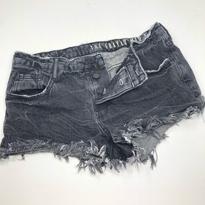 Cotton On | Button Fly Mid-Rise Frayed  Shorts